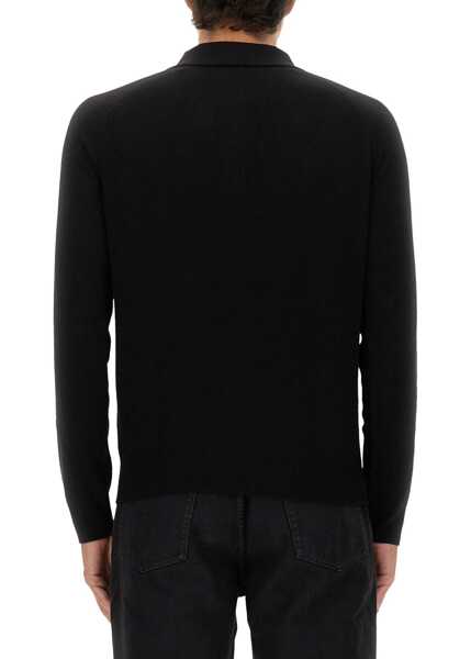 Pulovere casual Saint Laurent Wool Polo. BLACK Barbati (BM 18951928) 3