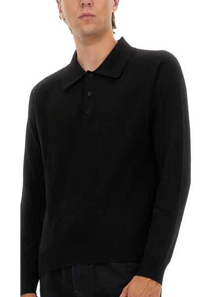 Pulovere casual Saint Laurent Wool Polo. BLACK Barbati (BM 18951928) 4