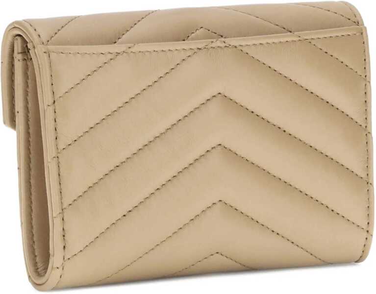 Portofele Saint Laurent Cassandras Wallet BEIGE Femei (BM 18951949) 2