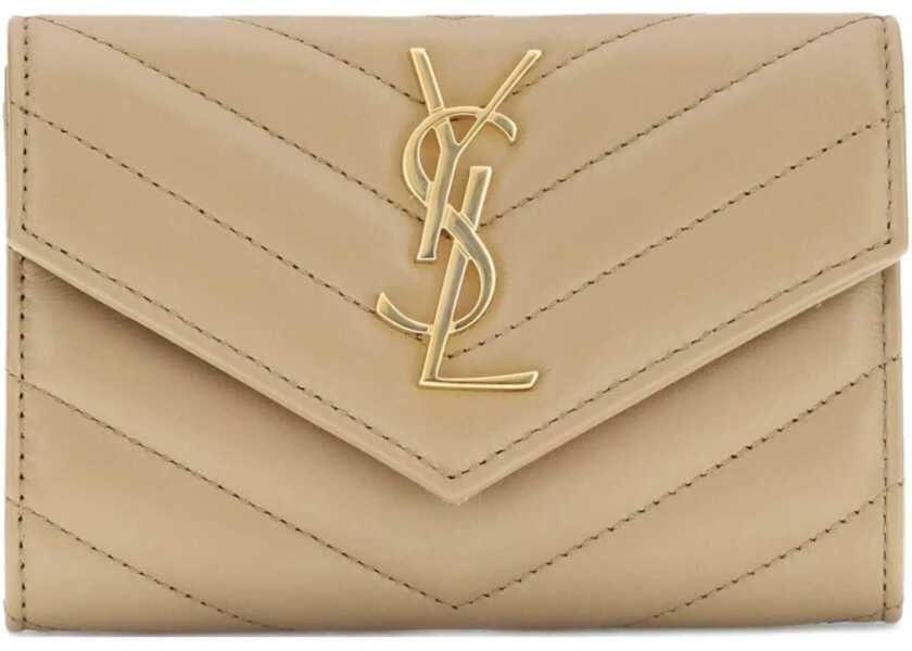 Portofele Saint Laurent Cassandras Wallet BEIGE Femei (BM 18951949) 1