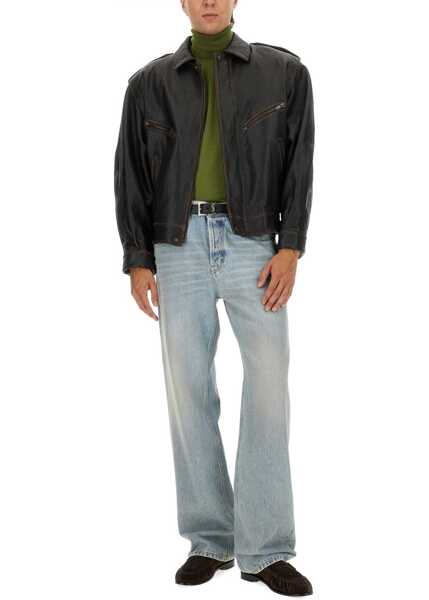 Geci de piele Saint Laurent Leather Jacket BROWN Barbati (BM 18951952) 2