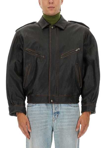 Geci de piele Saint Laurent Leather Jacket BROWN Barbati (BM 18951952) 1