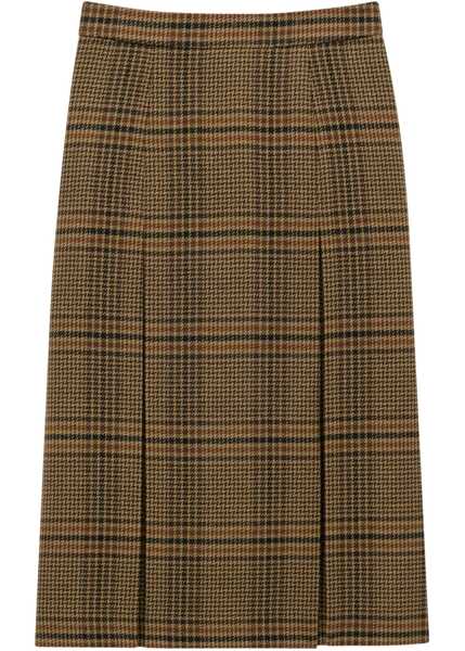 Fuste casual Saint Laurent Wool And Cashmere Midi Skirt BEIGE Femei (BM 18951985) 1