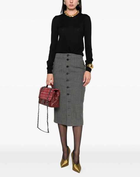 Pulovere casual Saint Laurent Cassandre Pullover BLACK Femei (BM 18951991) 2