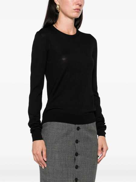 Pulovere casual Saint Laurent Cassandre Pullover BLACK Femei (BM 18951991) 3