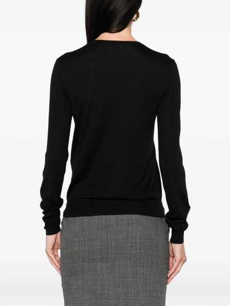 Pulovere casual Saint Laurent Cassandre Pullover BLACK Femei (BM 18951991) 4