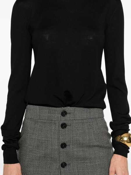 Pulovere casual Saint Laurent Cassandre Pullover BLACK Femei (BM 18951991) 5