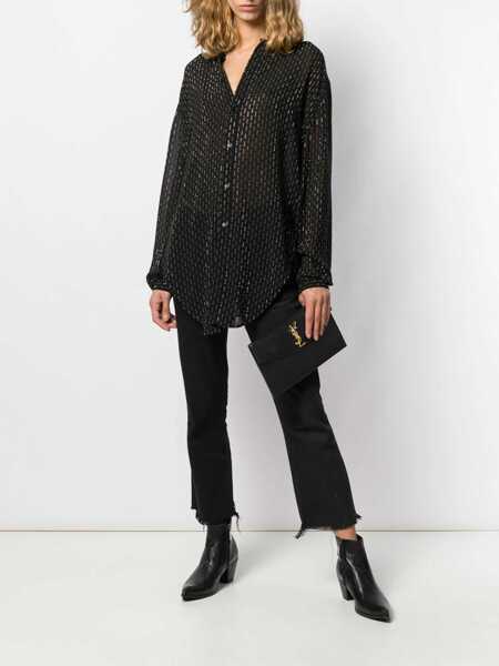 Genti de mana Saint Laurent Pouch Uptown BLACK Femei (BM 18952051) 2