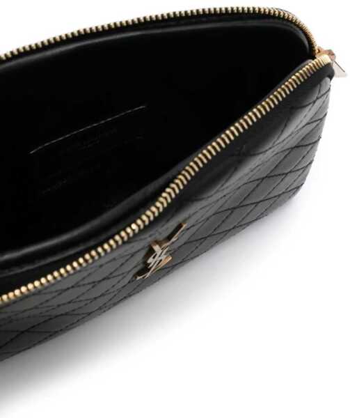 Genti tip postas Saint Laurent Gaby Clutch Bag With Zipper BLACK Femei (BM 18952054) 5