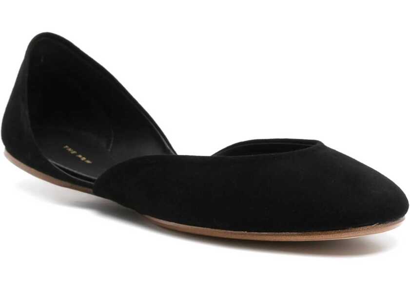 Balerini casual THE ROW Suede Gemma Ballet Flats Black Femei (BM 18952411) 2