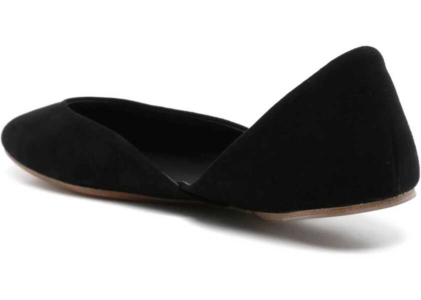 Balerini casual THE ROW Suede Gemma Ballet Flats Black Femei (BM 18952411) 3