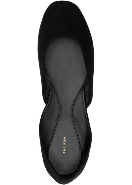 Balerini casual THE ROW Suede Gemma Ballet Flats Black Femei (BM 18952411) 4