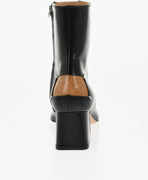 Botine Maison Margiela Mm22 Brushed Leather Ankle Boots With Squared Toe Heel 5.5Cm Black Femei (BM 18952414) 2