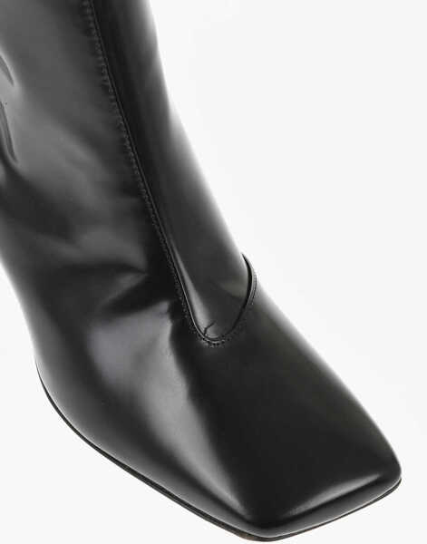 Botine Maison Margiela Mm22 Brushed Leather Ankle Boots With Squared Toe Heel 5.5Cm Black Femei (BM 18952414) 4