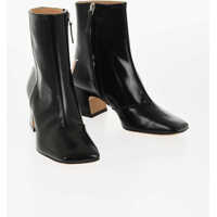 Botine Mm22 Brushed Leather Ankle Boots With Squared Toe Heel 5.5Cm Femei