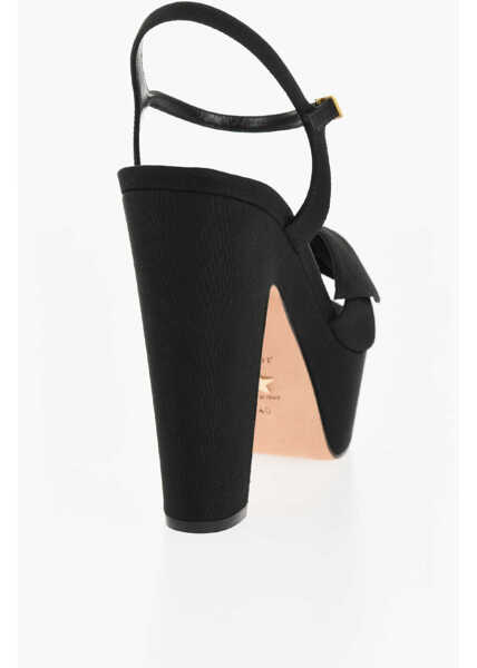 Sandale cu toc Dior Front Bow Muse Platform Sandals 12Cm Black Femei (BM 18952432) 2