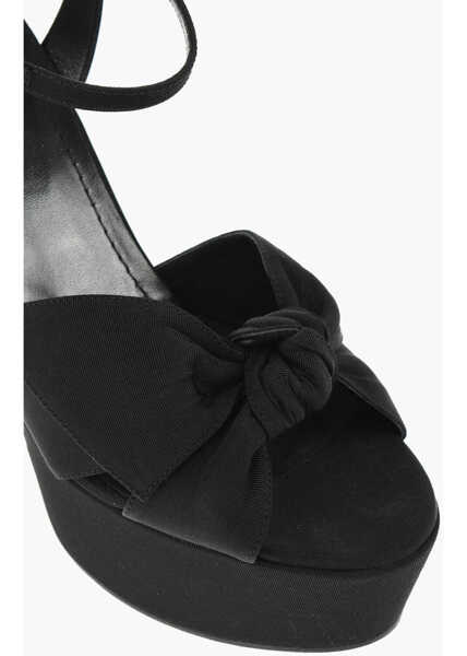 Sandale cu toc Dior Front Bow Muse Platform Sandals 12Cm Black Femei (BM 18952432) 4