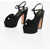 Dior Front Bow Muse Platform Sandals 12Cm Black