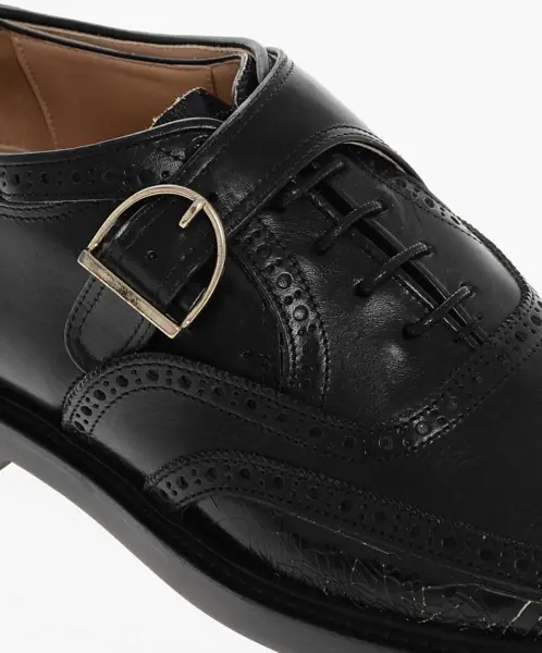 Pantofi Oxford Maison Margiela Mm22 Vintage Effect Leather Tabi Oxford Shoes With Silver-To Black Barbati (BM 18952435) 4