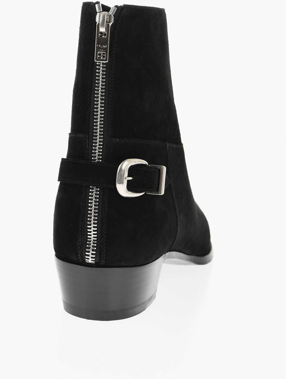 Ghete Cline Suede Drugstore Booties With Back Zip Black Barbati (BM 18952438) 2