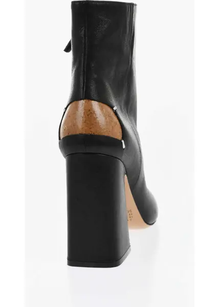 Botine Maison Margiela Mm22 Leather Ankle Boots With Squared Toe Heel 10.5Cm Black Femei (BM 18952450) 2