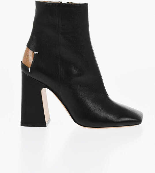 Botine Maison Margiela Mm22 Leather Ankle Boots With Squared Toe Heel 10.5Cm Black Femei (BM 18952450) 3