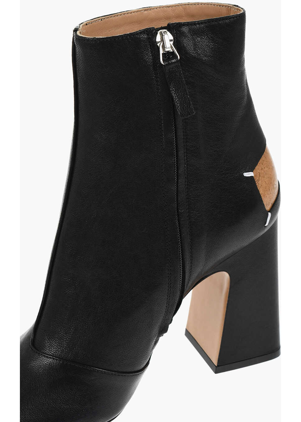 Botine Maison Margiela Mm22 Leather Ankle Boots With Squared Toe Heel 10.5Cm Black Femei (BM 18952450) 4