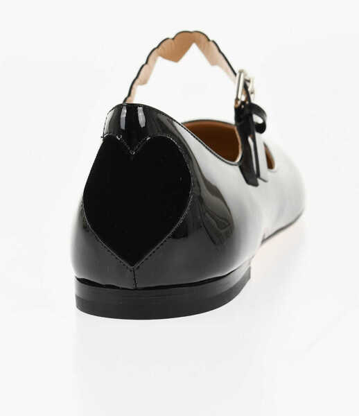 Balerini casual MACH & MACH Patent Leather Petit Coeur Mary Jane Ballet Flats Black Femei (BM 18952459) 2