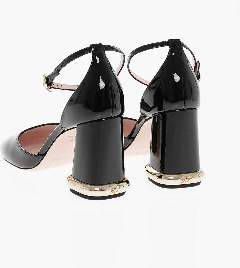 Pantofi stiletto Roger Vivier Patent Leather Pumps With Ankle Strap And Statement Heel 9Cm Black Femei (BM 18952474) 2