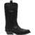 Ganni Eco-Leather Western Booties With Embroideries 4Cm Black