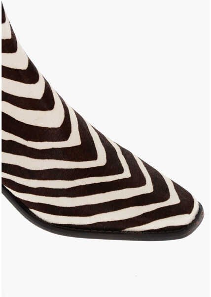 Botine Tory Burch Pony Hair Chelsea Booties With Zebra Pattern 5Cm Brown Femei (BM 18952483) 4