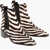 Tory Burch Pony Hair Chelsea Booties With Zebra Pattern 5Cm Brown