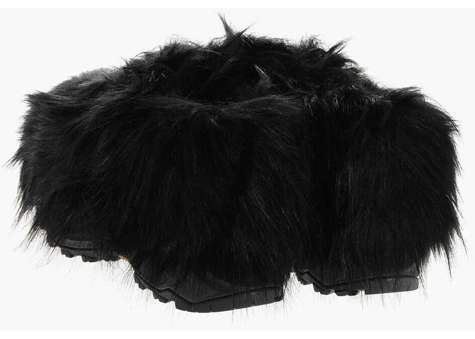 Pantofi casual Sacai Eco-Fur Lace-Up Shoes Black Barbati (BM 18952501) 2