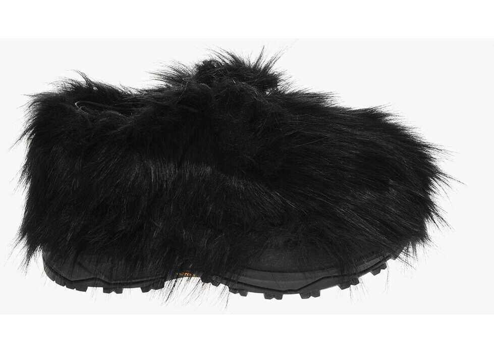 Pantofi casual Sacai Eco-Fur Lace-Up Shoes Black Barbati (BM 18952501) 3