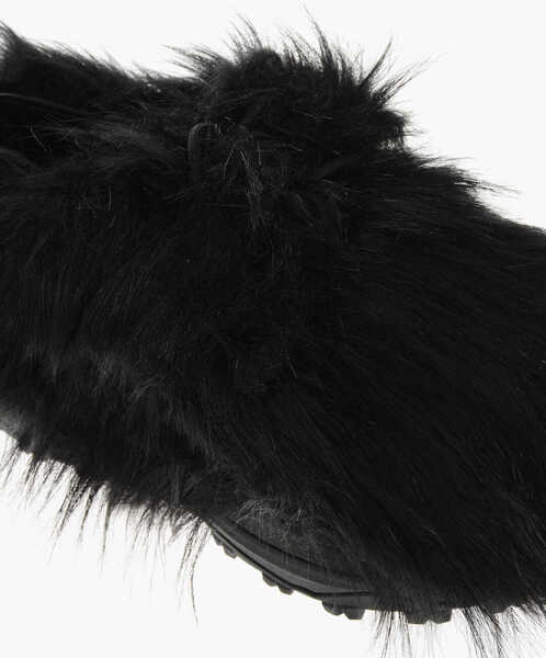 Pantofi casual Sacai Eco-Fur Lace-Up Shoes Black Barbati (BM 18952501) 4