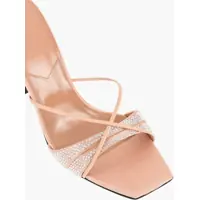 Saboti Dama - Saboti DACCORI Satin Lust Mules With Rhinestones 9Cm Pink Femei (BM 18952591) - B-mall.ro