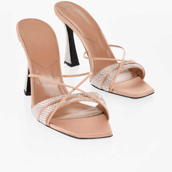 Saboti DACCORI Satin Lust Mules With Rhinestones 9Cm Pink Femei (BM 18952591) 1