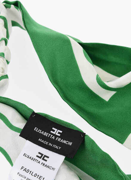 Esarfe Elisabetta Franchi Silk Headband Green Femei (BM 18952597) 3