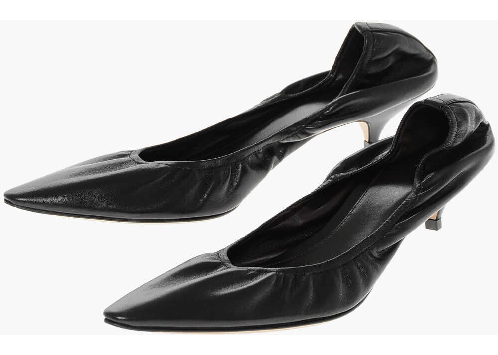 Pantofi stiletto THE ROW Leather Liisa Pumps With Kitten Heel 4Cm Black Femei (BM 18952609) 1