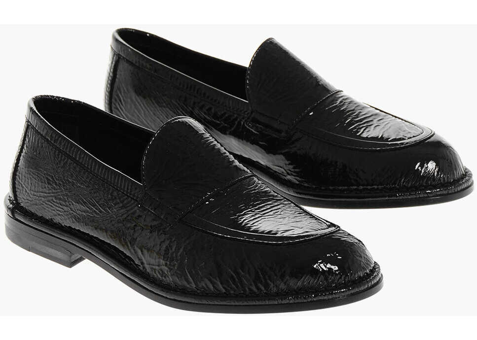 Mocasini PIERRE HARDY Patent Leather Noto Loafers With Cuir Sole Black Femei (BM 18952615) 1