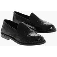 Mocasini Patent Leather Noto Loafers With Cuir Sole Femei