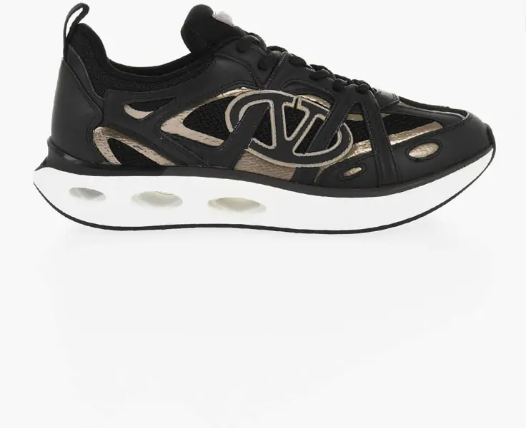 Sneakers Valentino Garavani Leather V-Logo Sneakers With Logo Patch Black Barbati (BM 18952618) 3