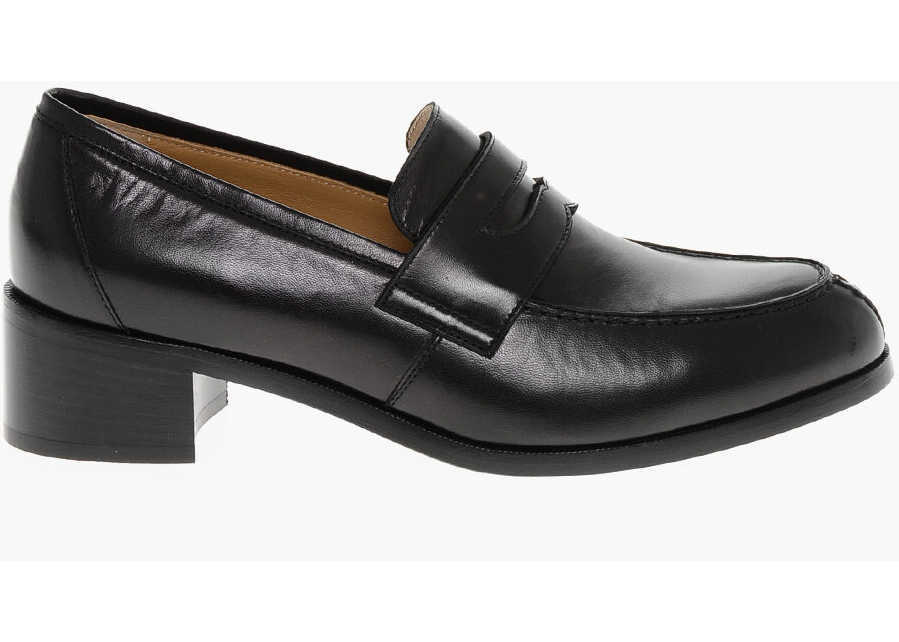 Mocasini THE ROW Leather Vera Penny Loafers 5Cm Black Femei (BM 18952621) 3