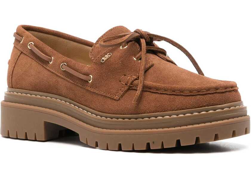 Mocasini Michael Kors Suede Cameron Lace-Up Loafers Brown Femei (BM 18952639) 2