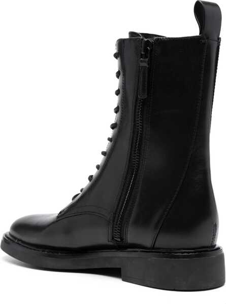 Botine Tory Burch Leather Double-T Combat Booties With Inner Zip Black Femei (BM 18952648) 3