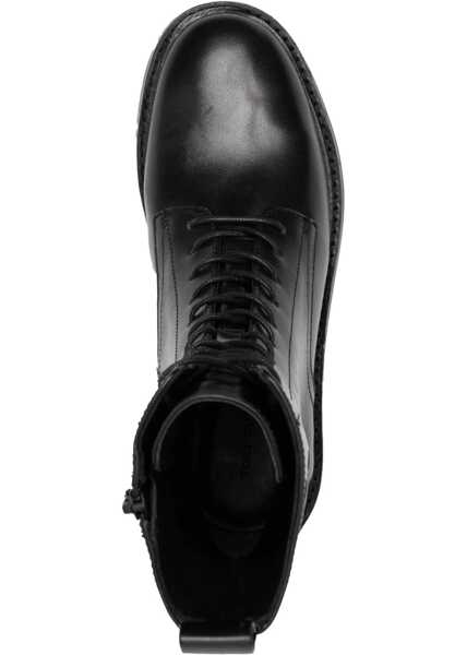 Botine Tory Burch Leather Double-T Combat Booties With Inner Zip Black Femei (BM 18952648) 4