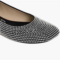 Balerini casual Dama - Balerini casual Loewe All-Over Rhinestoned Leather Ballet Flats Black Femei (BM 18952651) - B-mall.ro