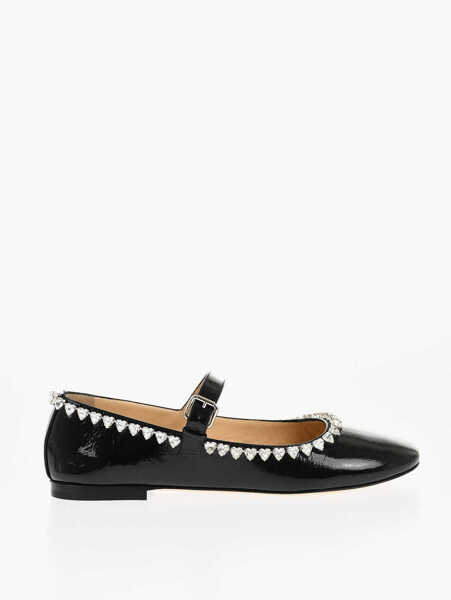 Balerini casual MACH & MACH Patent Leather Audrey Mary Jane Ballet Flats With Rhinestone Black Femei (BM 18952654) 3