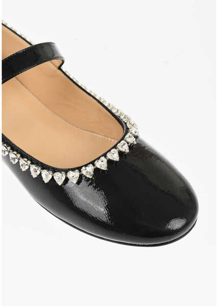 Balerini casual MACH & MACH Patent Leather Audrey Mary Jane Ballet Flats With Rhinestone Black Femei (BM 18952654) 4