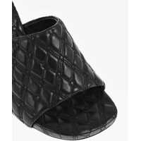 Saboti Dama - Saboti Burberry Quilted Leather Open Toe Mules 9Cm Black Femei (BM 18952684) - B-mall.ro
